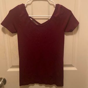 Maroon strappy back top
